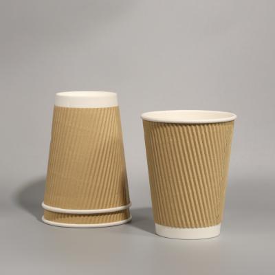 China 12oz / 16oz Einweg-Papier-Tasse mit Kappe zu verkaufen