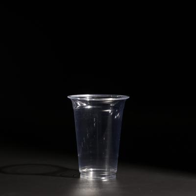 China 10oz Clear Plastic Disposable PET Cup Drinking Cups With Lid for sale