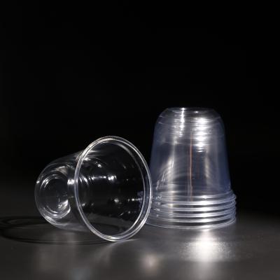 China BPA Free Clear Plastic PET Cup Stackable Custom Plastic Cold Drink Cups for sale