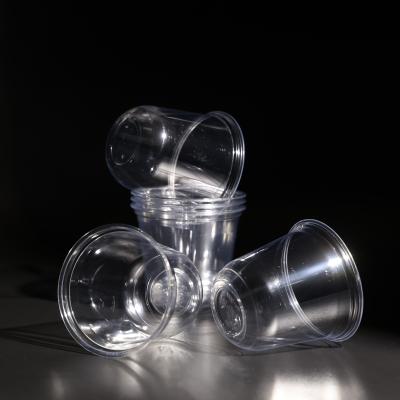 China 300ML Clear Plastic PET Cup For Takeaway Packaging Cold Drinks/Boba Tea for sale