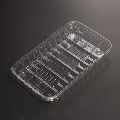 China Customized Size Clear Plastic PET Tray For Fresh Vegetable Packing for sale