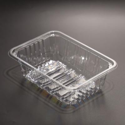 China Clear Disposable Plastic PET Food Tray For Fresh Fruit Vegetable for sale