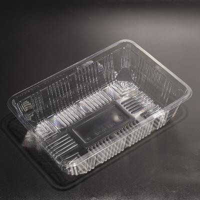 China FDA Certified Rectangular Plastic PET Food Tray Plate With Customized Shape for sale