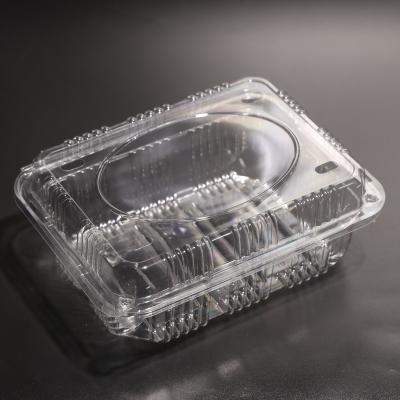 China Clear/Black Disposable PET Disposable Plastic Containers For Fresh Fruit for sale