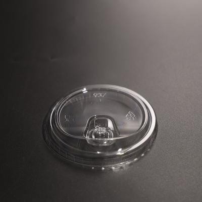 China 93mm Diameter Plastic PET Cup Lid Disposable Lid With Leak Proof Design for sale