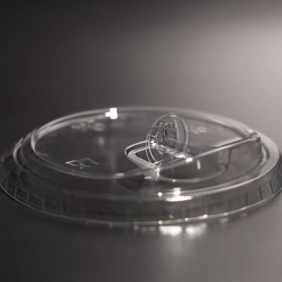 China Durable PET Plastic Cup Lid Transparent Disposable Plastic Lid for sale