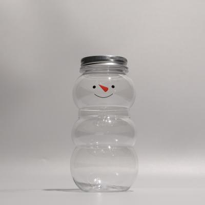 China Snowman Eco Friendly PET Plastic Bottle With Customizable Caps For Beverage for sale