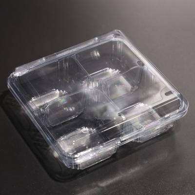 China Eco Friendly 4-compartment Leak Proof Rectangular Disposable Plastic Food Container for sale