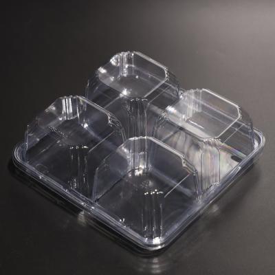 Chine PET 4-Compartment Food Container With Lid For Fresh Fruit And Vegetable à vendre