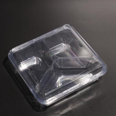 Chine Leak Proof Square Clear PET Food Containers for Freezing à vendre