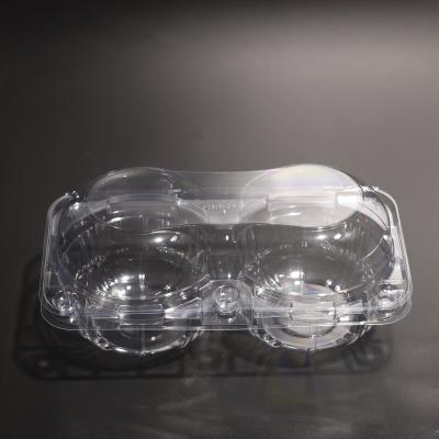 China 2-Compartment FAD Certified Transparent Food Packaging Plastic Container / Food Storage Containers zu verkaufen