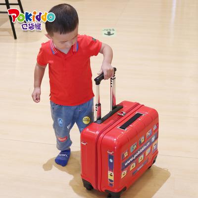 China ABS+PC Pokiddo Indoor Concession Products Playground Bus Ride On Trolley Luggage For Kids for sale