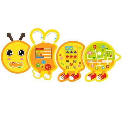 China Promo 2020 Wooden Eco-friendly Material Learning Toys Bee Multifunctional Educational Kids Toys Small Wall Mounted Toys For Children for sale