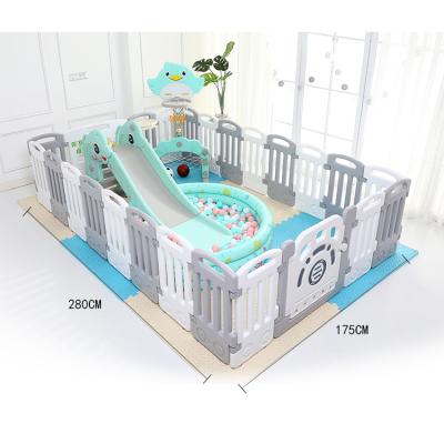 China Modern Baby Safety Fence Kids Playpen Wtih Slide / Rocking Horse / Ocean Ball for sale