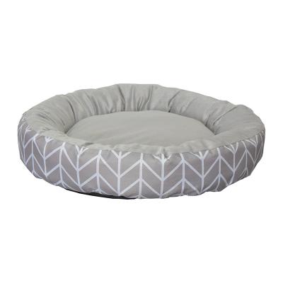 China Anti Slip Orthopedic Pet Beds Stocked Solid Round Anti Stress Dog Beds For Large Dogs for sale