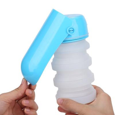 China Non-automatic Portable Travel Pet Water Cup Outdoor Folding Dog Water Bottle for Dogs and Cats All Pets for sale