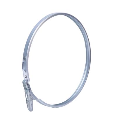 China 51cm Sealed Galvanized Steel Ring Silver Barrel Hoop Lock Ring With Fiber Drum Covers for sale