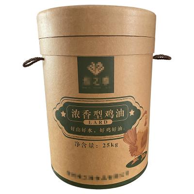 China Round 41cm Bulk Fiber Drums 50cm Cardboard Drum Barrel for sale