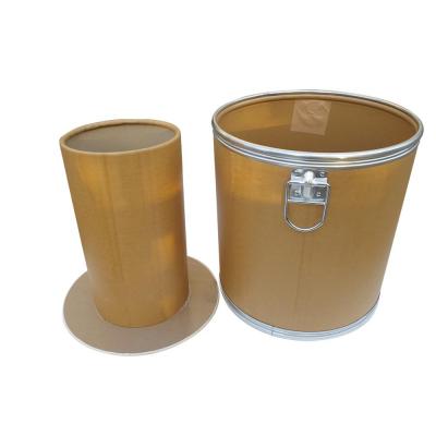 China 280g Kraft Paper Core Welding Wire Drum Custom Fiber Drum With Lid for sale