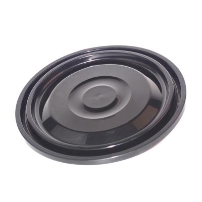 China Black Plastic Drum Lids 36cm For  Pharmaceutical Fiber Drums for sale