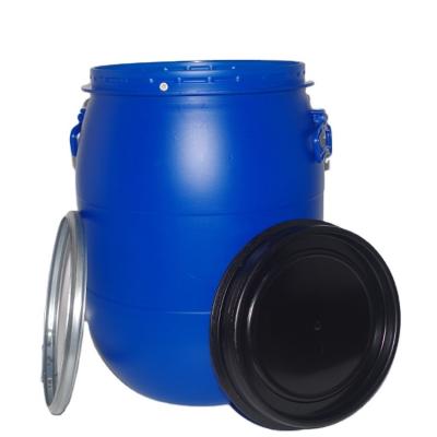 China 120L HDPE Drums Plastic Big Mouth Hdpe Barrel With Lid Chemical Waste Liquid Bucket for sale