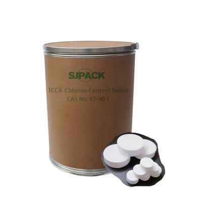 China 50Kg Chemical Storage Containers TCCA Cardboard Drum Packaging For Trichloroisocyanuric Acid Disinfectant for sale