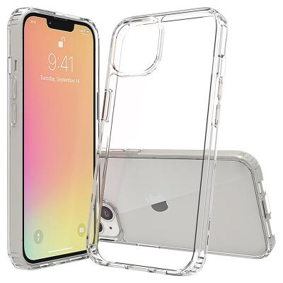 China Factory Clear TPU+Tempered Simple Shockproof Glass Phone Case For iphone 13 Cell Phone Bags And Cases for sale