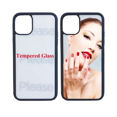 China Customization Shockproof Sublimation Blanks Tempered Glass Soft Rubber TPU Back Cover Cell Phone Cases For iPhone 13 Pro Max for sale