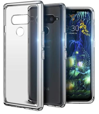 China Shockproof Phone Case For LG V50 Ultra Thin Clear Soft TPU+Glass Phone Case For LG V50 Anti-knock for sale