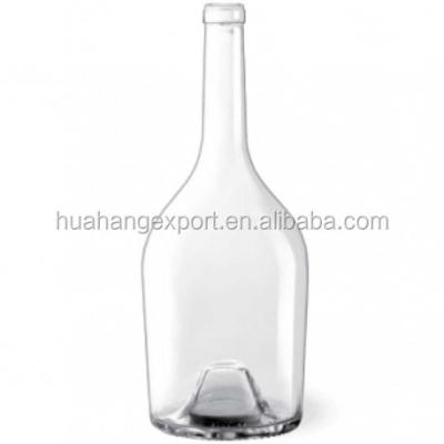 China Former Beverage Burgundy 3l Clear Wine Glass Bottle With Cork Lid for sale