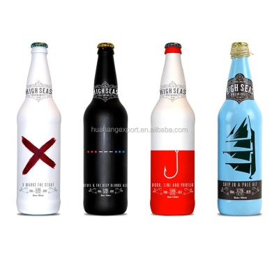 China New Design 330ml 500ml Empty Amber Beverage Beer Bottle With Label for sale