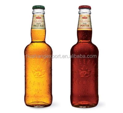 China New Design 500ml Beverage Long Neck Amber Glass Beer Bottle Wholesale for sale