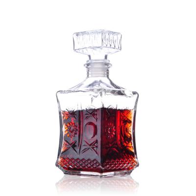 China 750ml Wine Crystal Wine Glass Bottle Vodka Jar Whiskey Bottle Jug Wine Decanter Bar Tool for sale