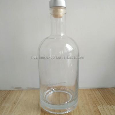 China Beverage China Producing Super Flint 500ml , 700ml Vodka Glass Bottle With Thick Bottom for sale