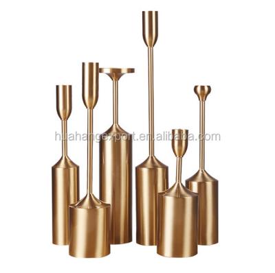 China Home decoration factory new product wholesale copper candle holder for home decor for sale