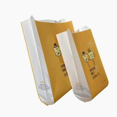 China Recyclable LOGO Baking Pastry Bread Bag Food Packaging Customization Kraft Paper Printing Bag for sale