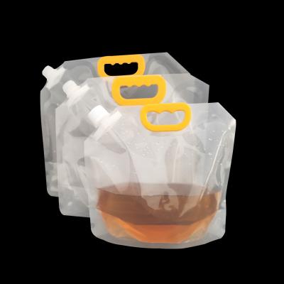 China Safety Beverage Bag Self Standing Liquid Transparent Extrusion Sealed Water Bag For Ketchup / Oil for sale