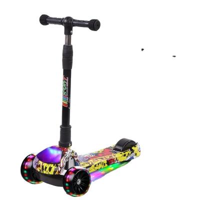 China Adjustable Handlebar Height china delivery cheap  sale freestyle foldable offroad 3 wheel self balance sport kick bike children scooter for kids for sale