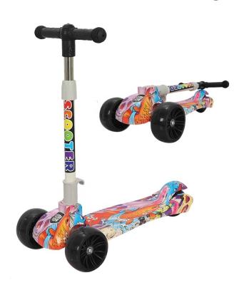 China Adjustable Handlebar Height hot Chinese low price  3  wheel  kids  scooters for sale graffiti design for sale