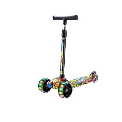 China Adjustable Handlebar Height Outdoor Toys Bike  3 Pu lighted Wheel Kids Kick Foot for Baby for sale for sale