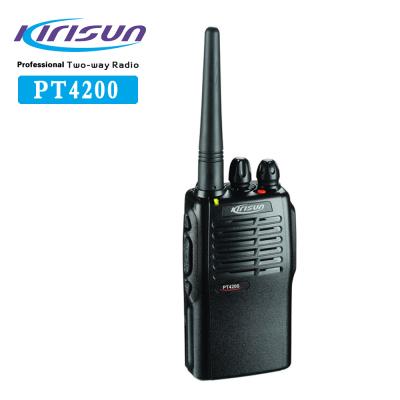 China Professional Original Kirisun PT4200 5/4w Walkie Talkie 16Ch 1000mAh Li-ion/1200mAh Li-ion/1600mAh Output Power Li-ion (Optional) for sale