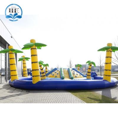 China Portable Mini Slide Splash Mobile Water Park Floating Ground Used Equipment Water Entertainment Amusement for sale