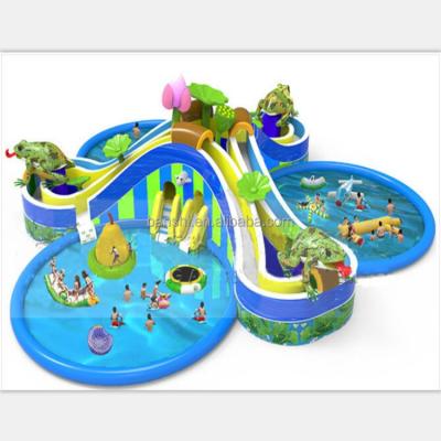 China Outdoor Entertainment Water Amusement Park Commercial Giant Inflatable Land Water Park Equipment For Sale for sale