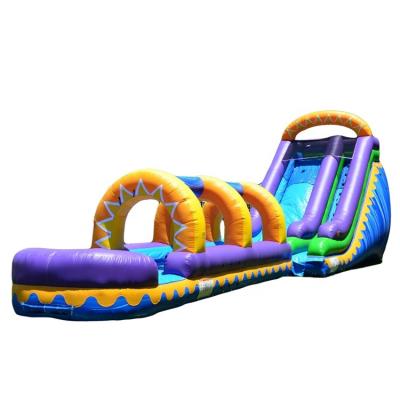 China Waterproof outdoor inflatable slide slide with inflatable pool water slide for adult. for sale