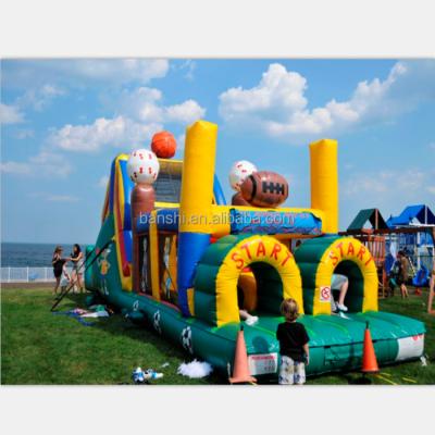 China 3-15 Years Hot Selling Inflatable Obstacle Course Park Land Theme Sports For Kids Playground for sale