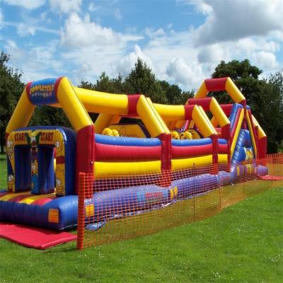 China Adults And Children World Largest Land Obstacle Course Inflatable Playground Obstacle for sale