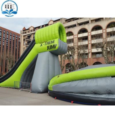 China Waterproof End Sports Inflatable Big Air Jumping Sport / Free Fall Waterfall Sports For Sale for sale