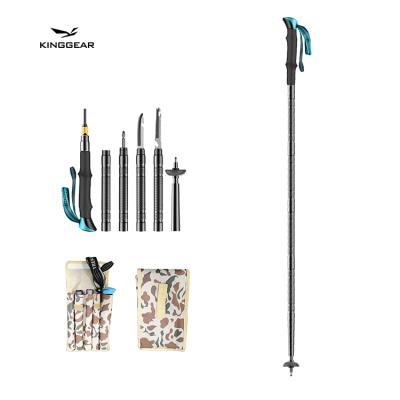 China EVA High Quality Multifunctional Trekking Poles Hiking Poles Aluminum Walking Stick Trekking Poles for sale