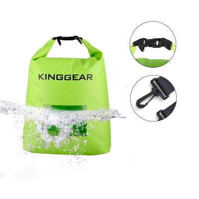 China KingGear Logo Waterproof Duffel Bags Cell Phone Fruit Packing Lightweight Custom Sport Camping Backpack Backpack 15L Tarp Dry Bag for sale