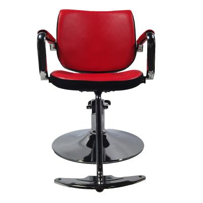 China Red simple cheap vintage fashion design salon hydraulic hairdresser chair lift/rotate function for man hairdressing for sale